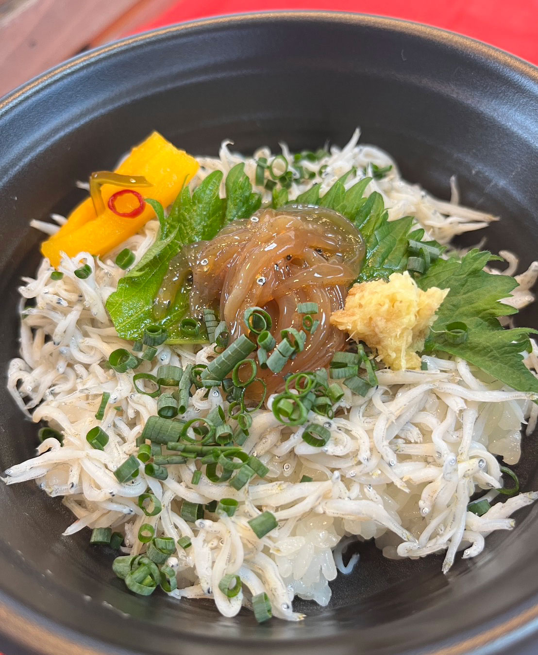 銚子飯岡産の釜揚げしらす丼