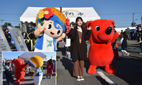 チーバくんといすみんと吉永アユリさんが遊びに来てくれました！